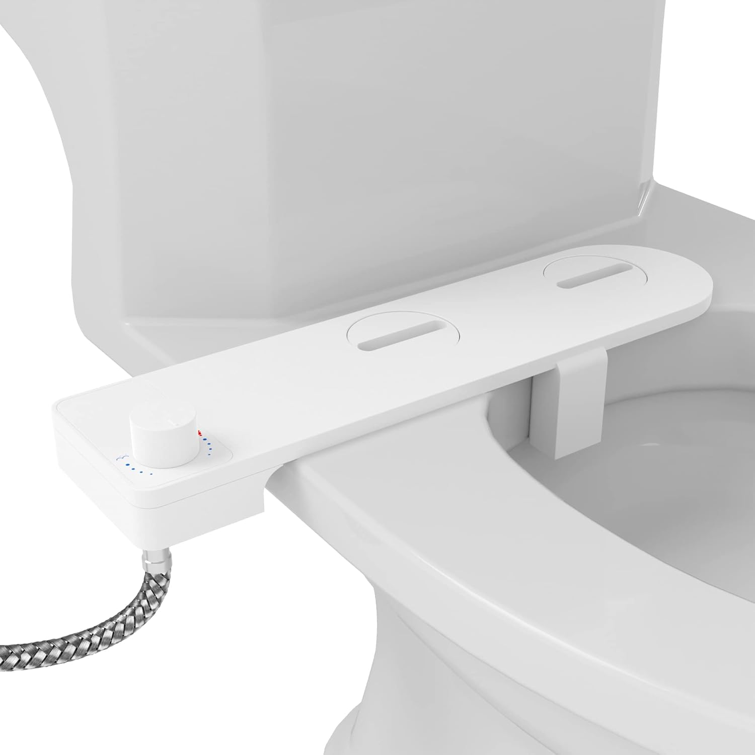 Amazon Basics Non-Electrical Slim Toilet Bidet – Adjustable Water Flow for Personal Hygiene