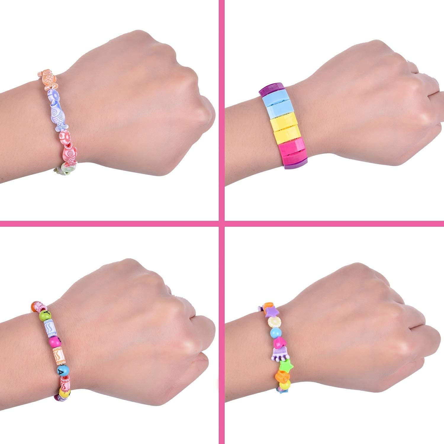 FUN LITTLE TOYS Pop Beads Jewelry Making Kit – 2000+ PCS DIY Bracelet & Necklace Set for Girls Ages 6+