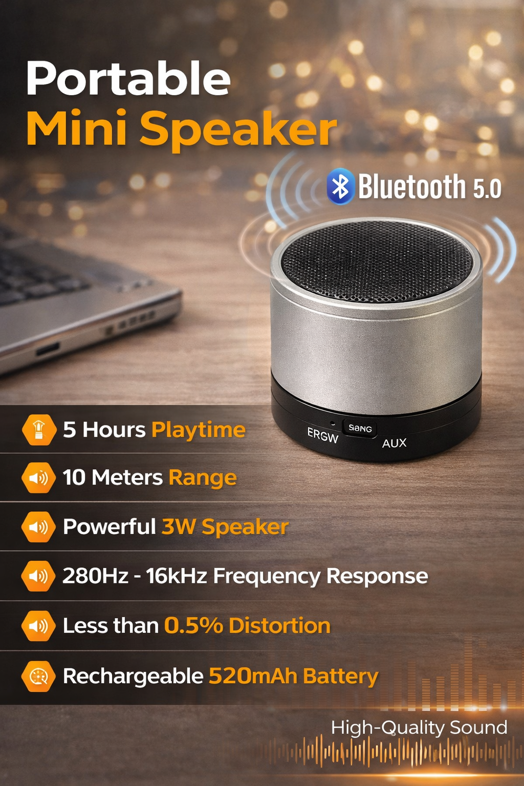 Mini Bluetooth Speaker – Portable Wireless Audio