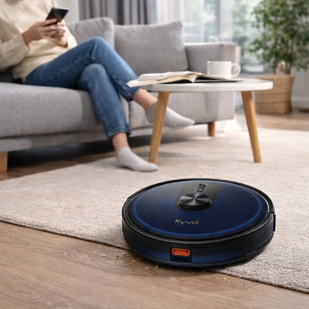 Robot Vacuum and Mop Combo with 2.4GHz WiFi Smart Control and 4 Cleaning Modes Robotic Vacuum Cleaner