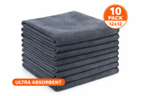 Kinhwa Microfiber Dish Cloths 12x12 Inch 10 Pack Ultra Absorbent Fast Drying Kitchen Cleaning Rags