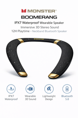 Monster Boomerang Neckband Bluetooth Speaker – IPX7 Waterproof Wearable Speaker