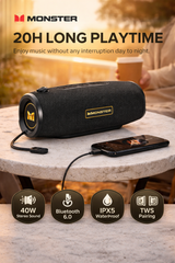 Monster S380 Bluetooth Speaker 40W Portable Wireless Speaker IPX6 Waterproof 20H Playtime