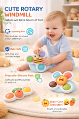 Cute Rotary Windmill Baby Toy – Suction Cup Spinner (12+ Months)