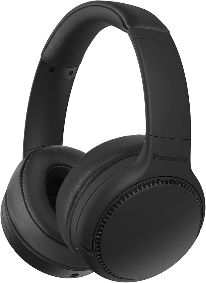 Panasonic RB-M300B Wireless Over Ear Headphones with Comfortable Earpads, 50 Hours Playtime, Deep Bass, USB Type C, Built-in Mic, Quick Charge, Bluetooth 5.0 - Black product image