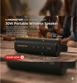 Monster S290 Bluetooth Speaker 30W Portable Wireless Speaker IPX6 Waterproof 15H Playtime