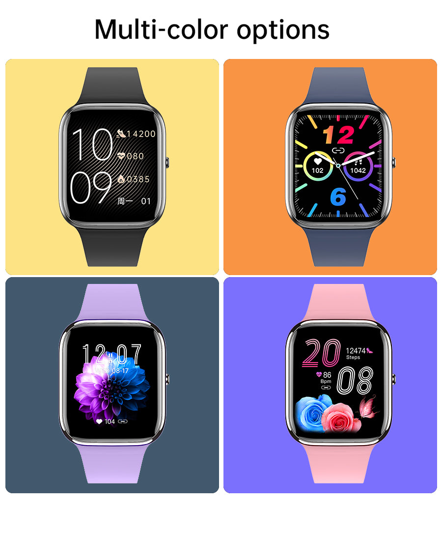 Y9 Pro Smart Watch 1.85" HD Touchscreen Bluetooth Calling IP67 Waterproof Fitness Tracker with Blood Sugar Monitoring