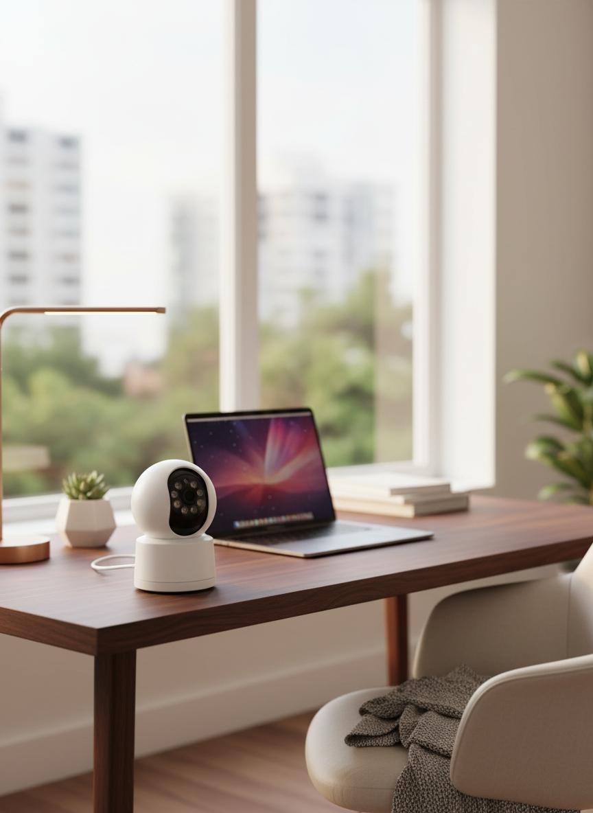 Smart Indoor Wi-Fi Security Camera - HD Video with Multi-User Family Sharing