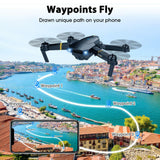 Drones with Camera for Adults Kids, Foldable RC Quadcopter, Helicopter Toys, 1080P FPV Video Drone for Beginners, 2 Batteries, Carrying Case, One Key Start, Altitude Hold,Headless Mode,3D Flips